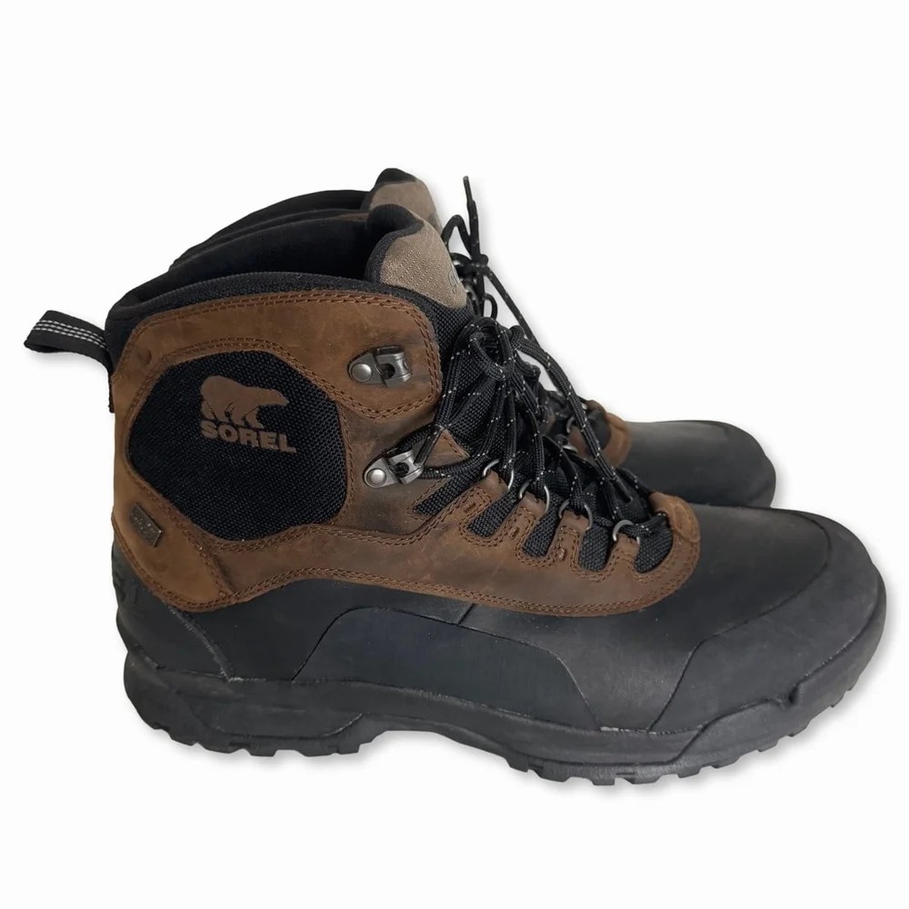 Sorel Men's Brown Black OutDry Waterproof Thinsulate Boots Size 14
